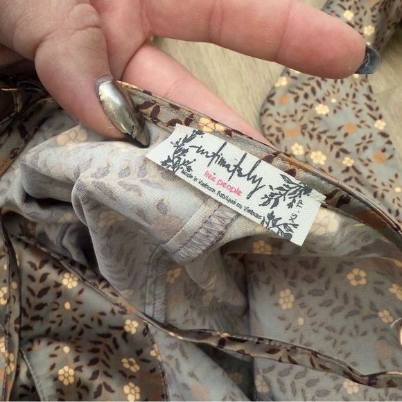 Intimately Free People Bandana Scarf Style Satin Top-Geometric Gold & Sage XS - Picture 11 of 12